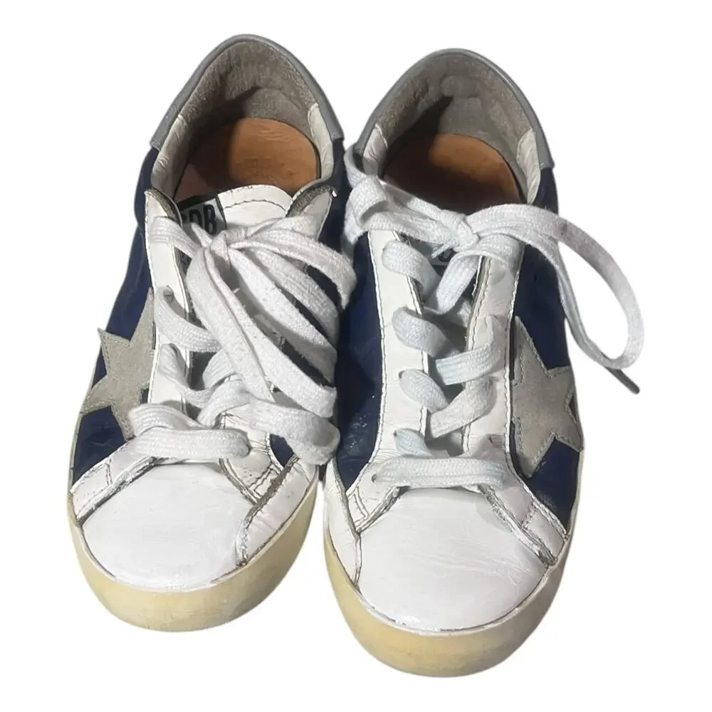 Golden Goose EU Size 34=US Kid 2.5 Wm 4 SuperStar Skateboard Leather Italian